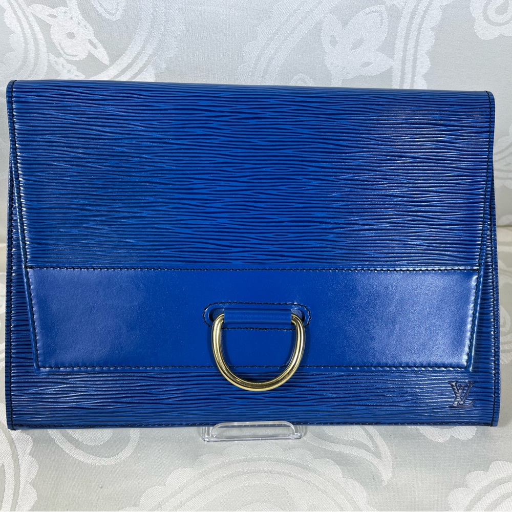 Louis Vuitton Epi Saint Tropez Clutch Cobalt Blue